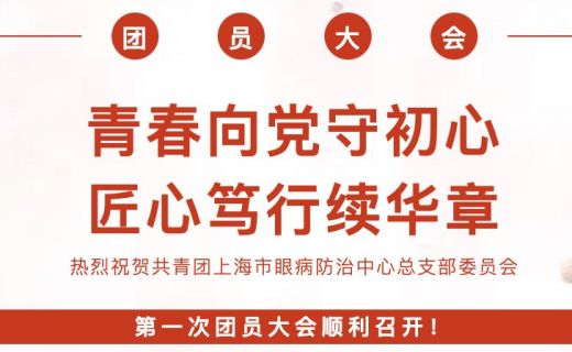 青春向党守初心，匠心笃行续华章—— 热烈祝贺共青团上海市眼病防治中心总支部委员会 第一次团员大会顺利召开！