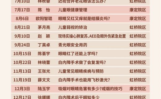 2024年下半年门诊健康教育大讲堂安排表